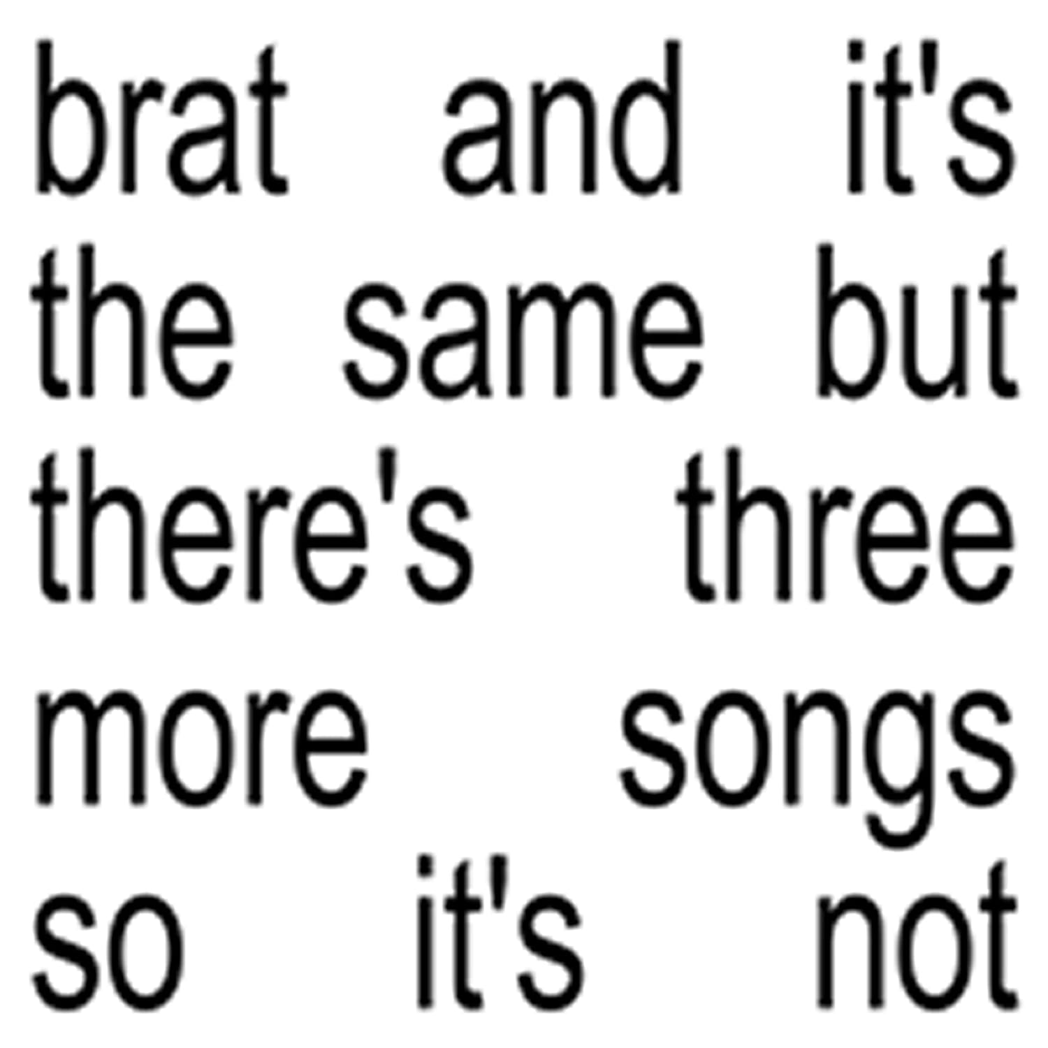Brat And It's The Same But There's Three More Songs So It's Not (CD) - Plastic Books