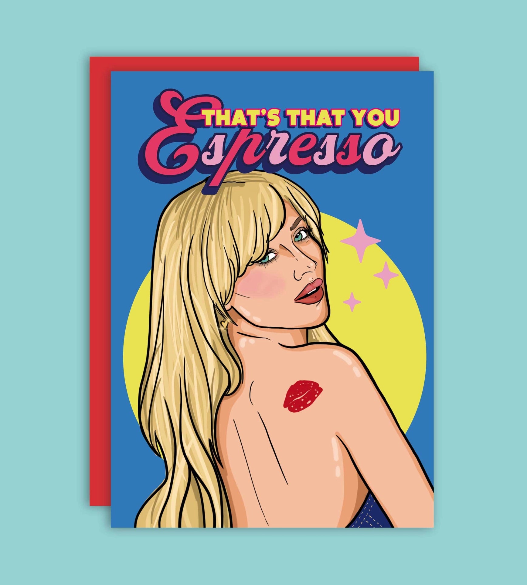 Tarjeta de felicitación Espresso de Sabrina Carpenter - Plastic Books