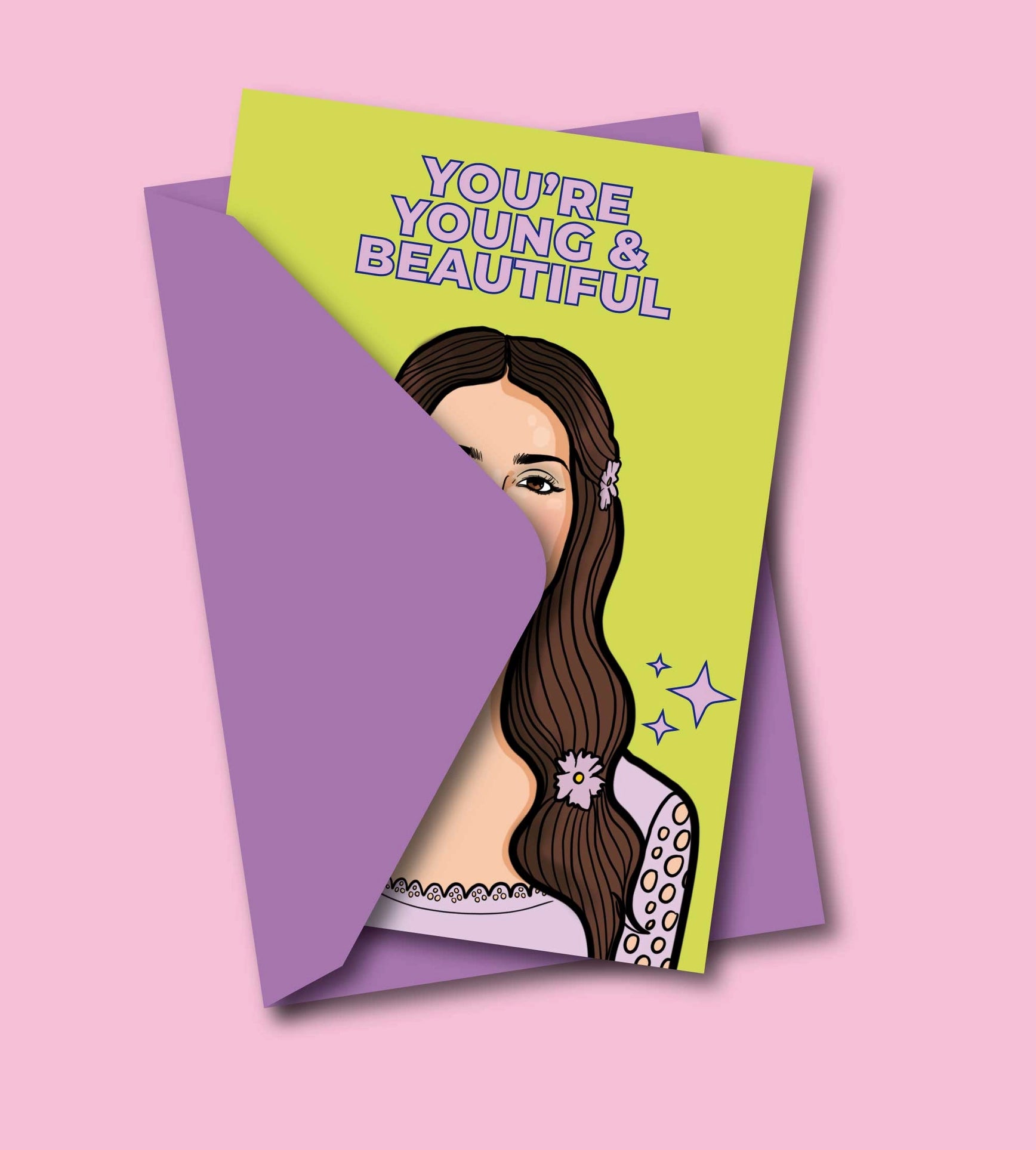 Tarjeta de felicitación Young & Beautiful de Lana Del Rey - Plastic Books