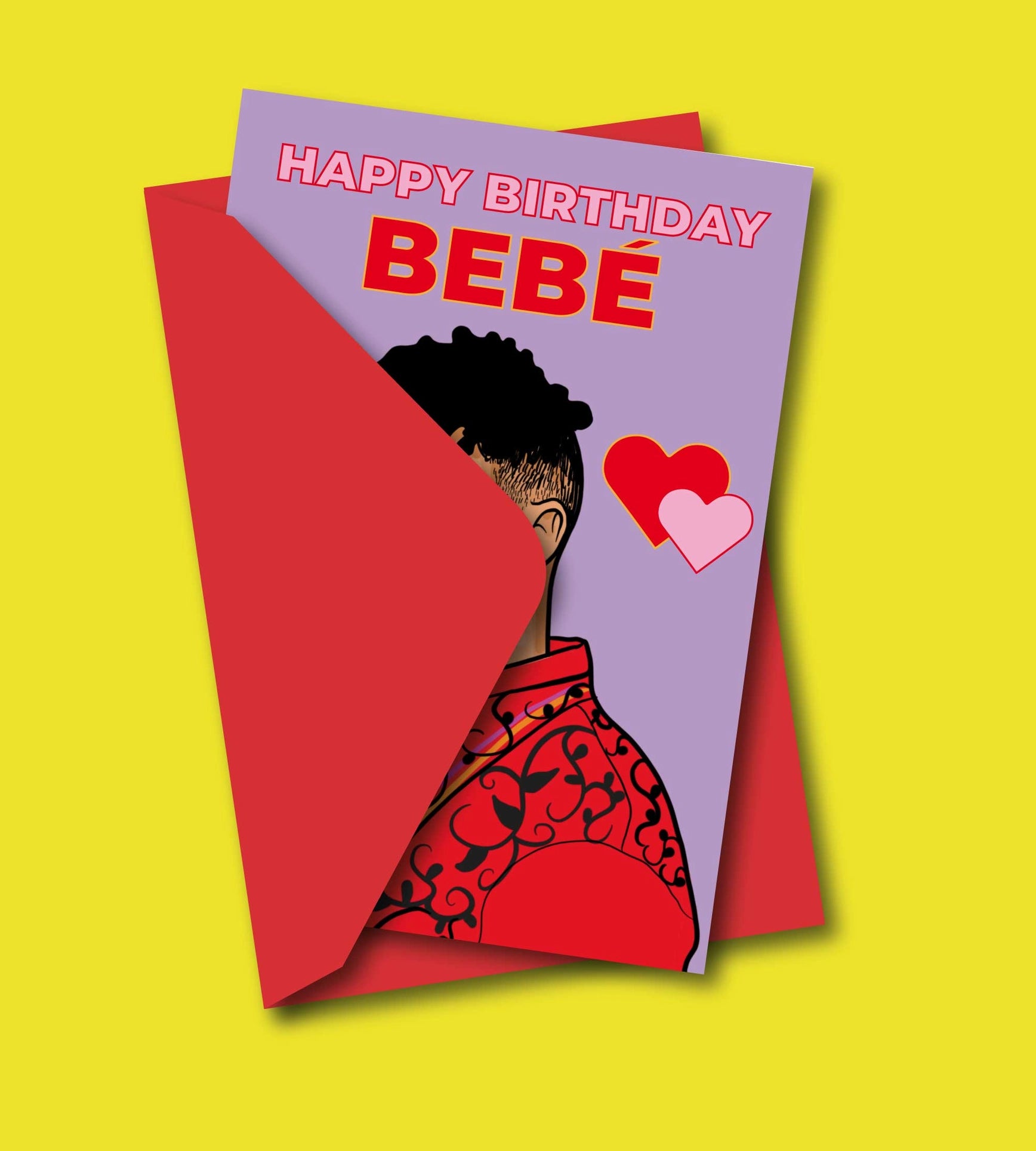 Tarjeta de felicitación de feliz cumpleaños Bebe de Bad Bunny - Plastic Books