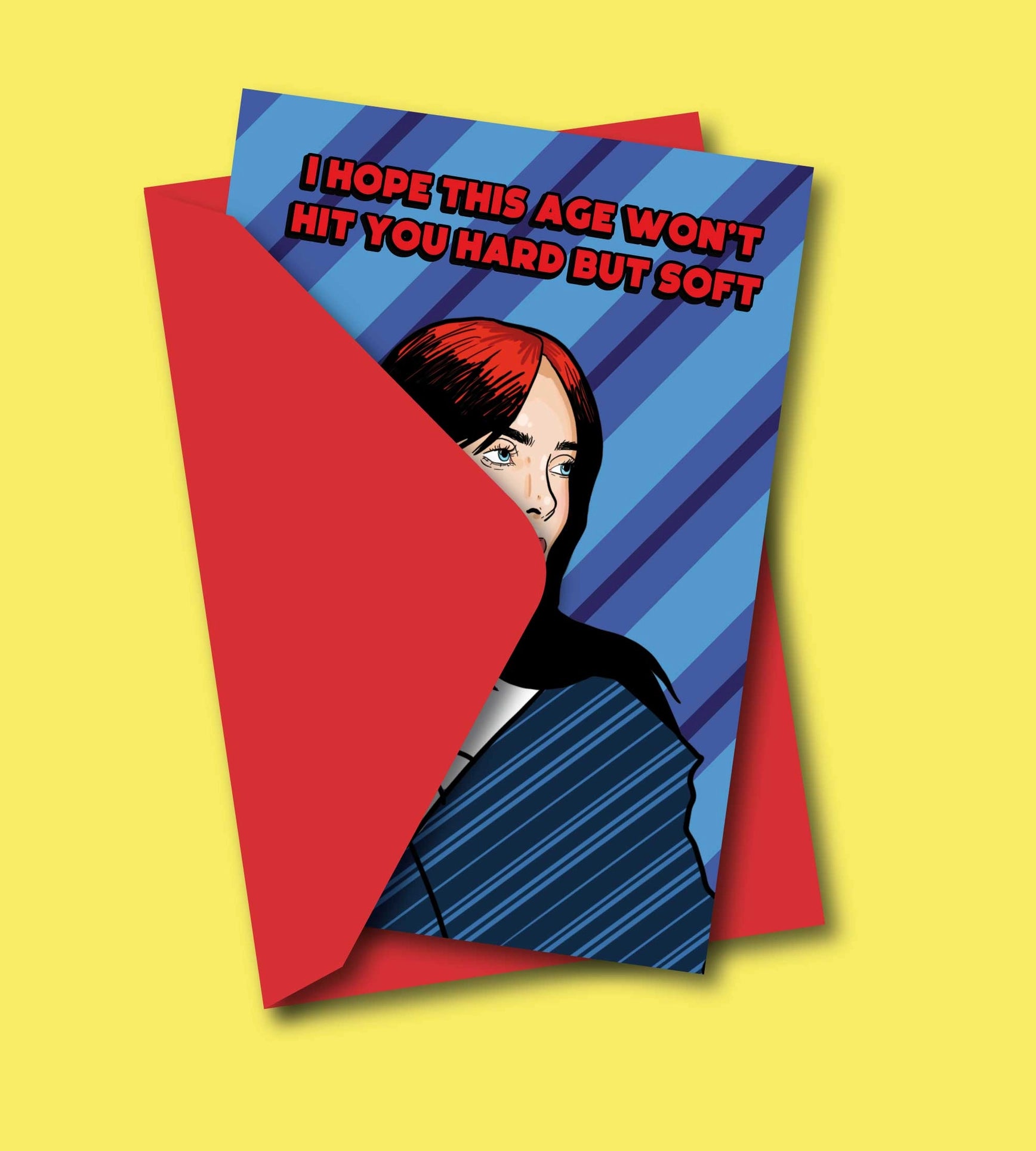 Tarjeta de felicitación para el día de cumpleaños Hard and Soft de Billie Eilish - Plastic Books