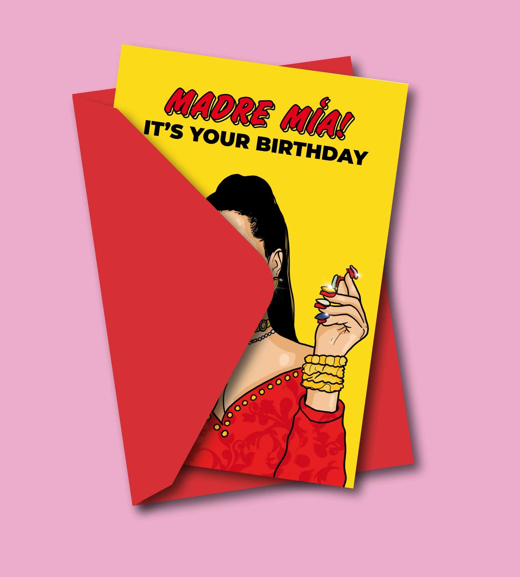 ¡Madre Mía! Tarjeta de felicitación de cumpleaños de Rosalia - Plastic Books