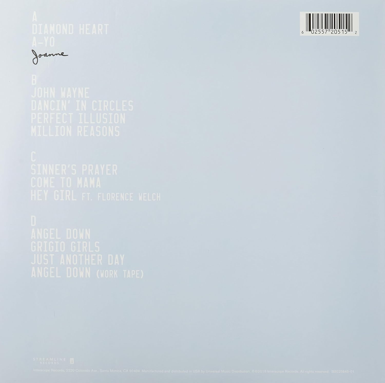 Lady Gaga – Joanne (Vinilo Doble Edición Deluxe) - Plastic Books