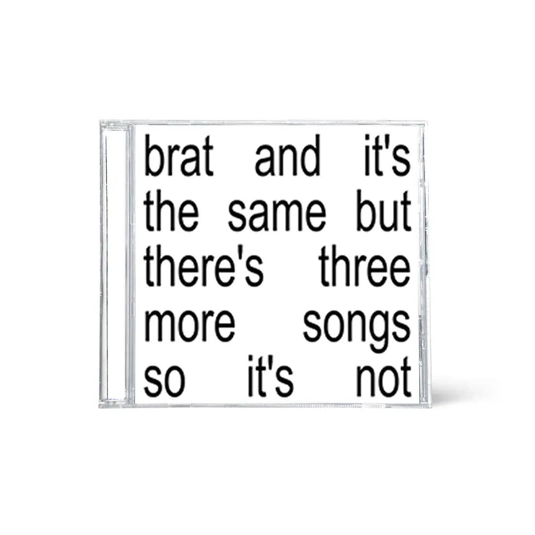 CD con el título "Brat And It's The Same But There's Three More Songs So It's Not".