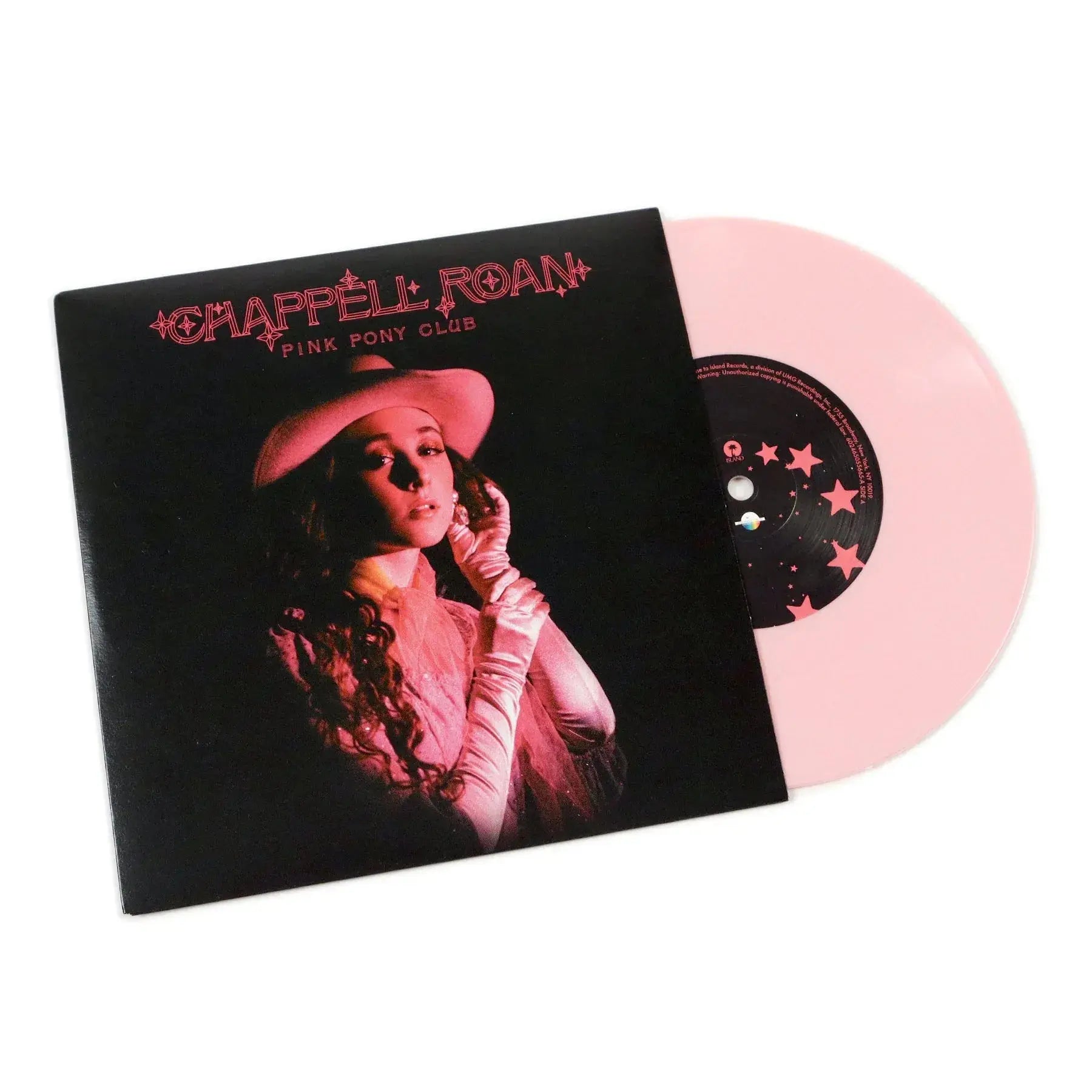 Vinilo de 7 pulgadas de Chappell Roan "Pink Pony Club" en color rosa.