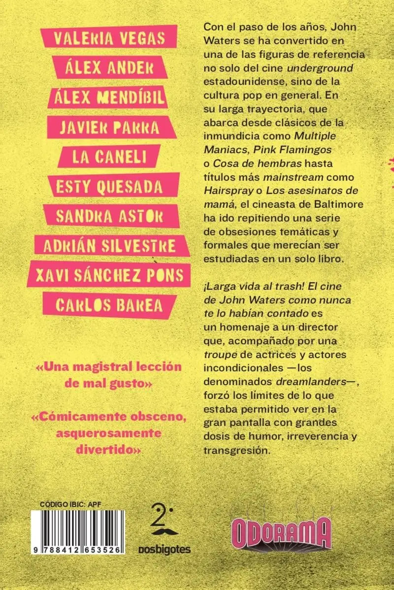 Libro con título rosa y texto en español sobre fondo amarillo texturizado.