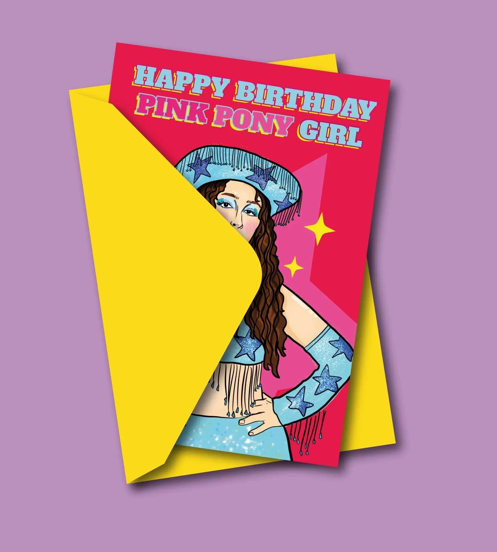 Tarjeta de felicitación de Chappell Roan de Pink Pony Girl – Plastic Books