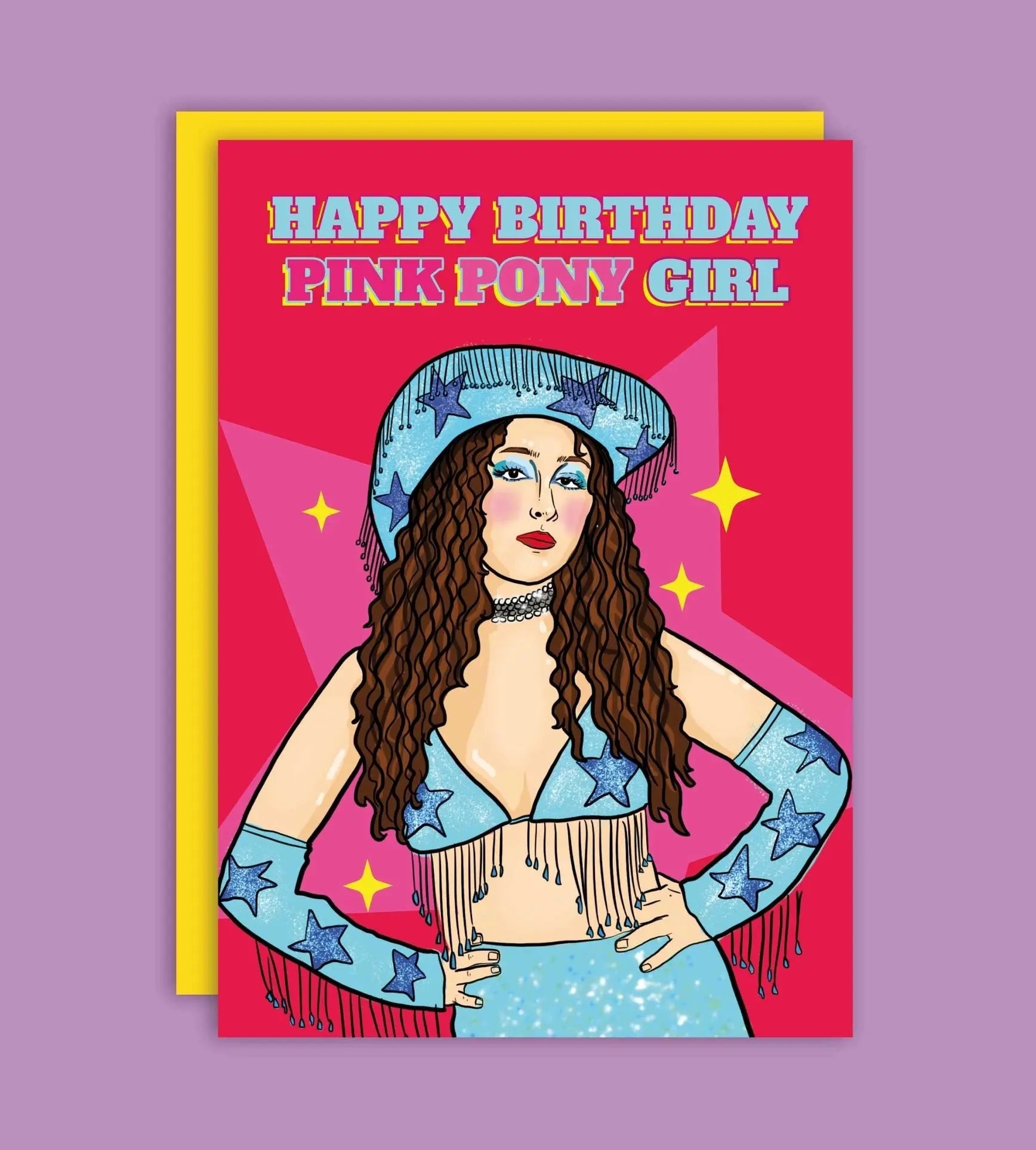 Tarjeta de felicitación de Chappell Roan de Pink Pony Girl – Plastic Books