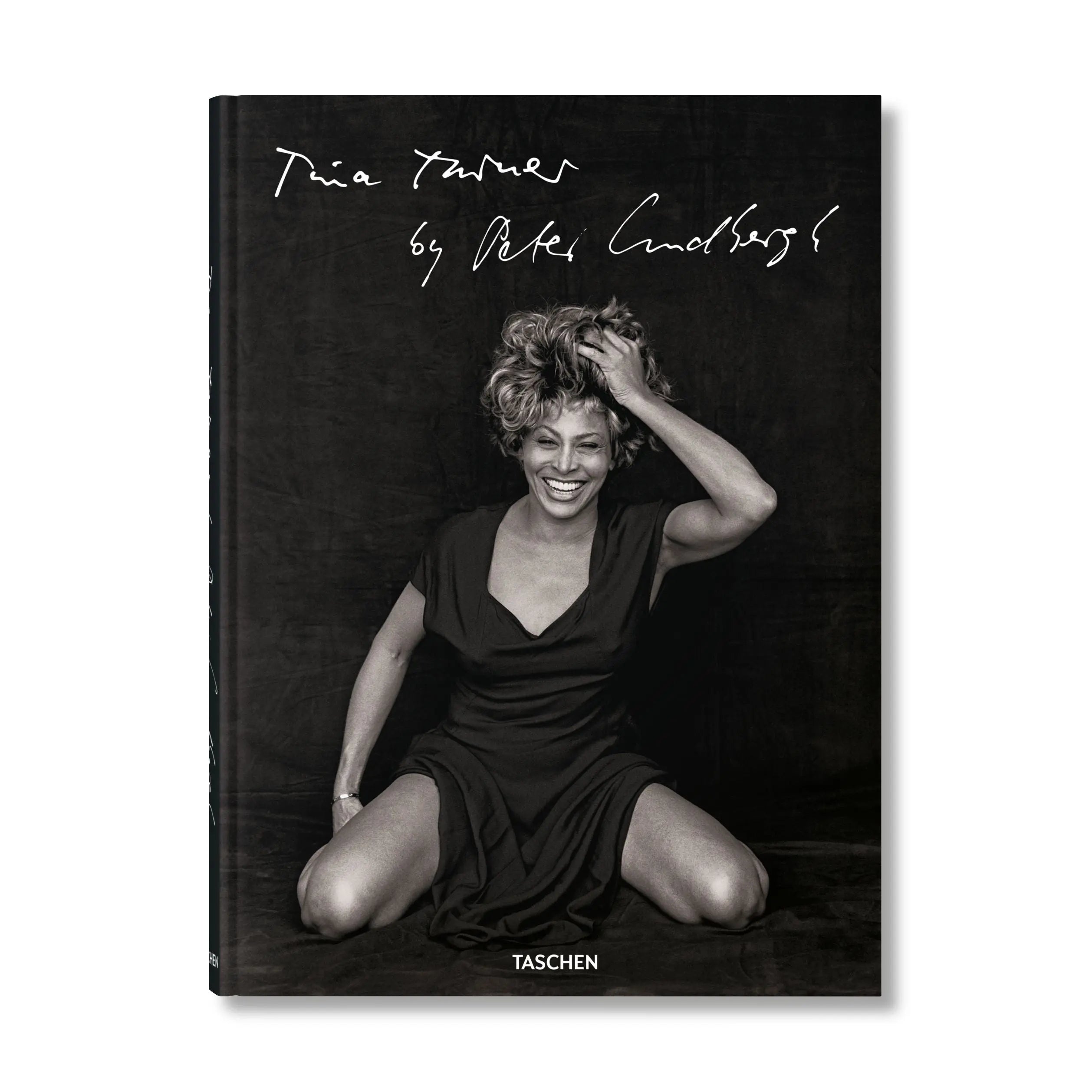 Tina Turner by Peter Lindbergh book features a smiling Tina Turner on the cover.