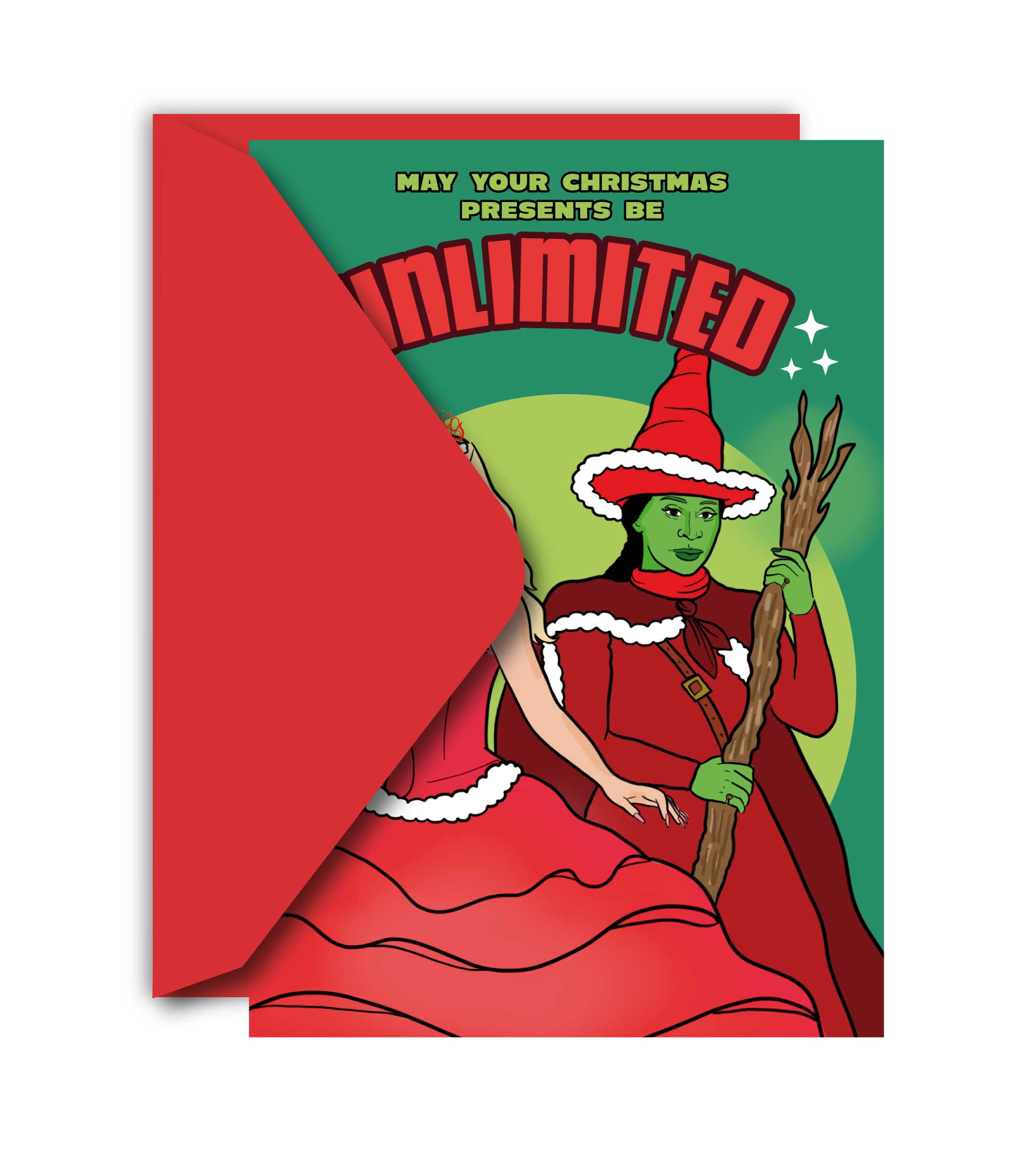 Tarjeta de Felicitación de Navidad Wicked Unlimited – Plastic Books
