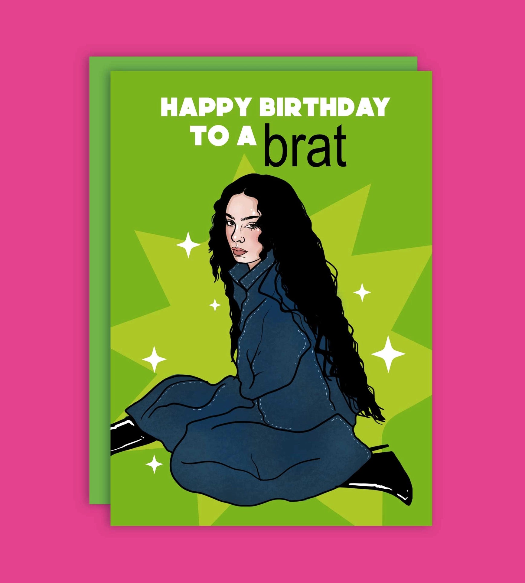 Charli XCX Happy Birthday Brat Greeting Card