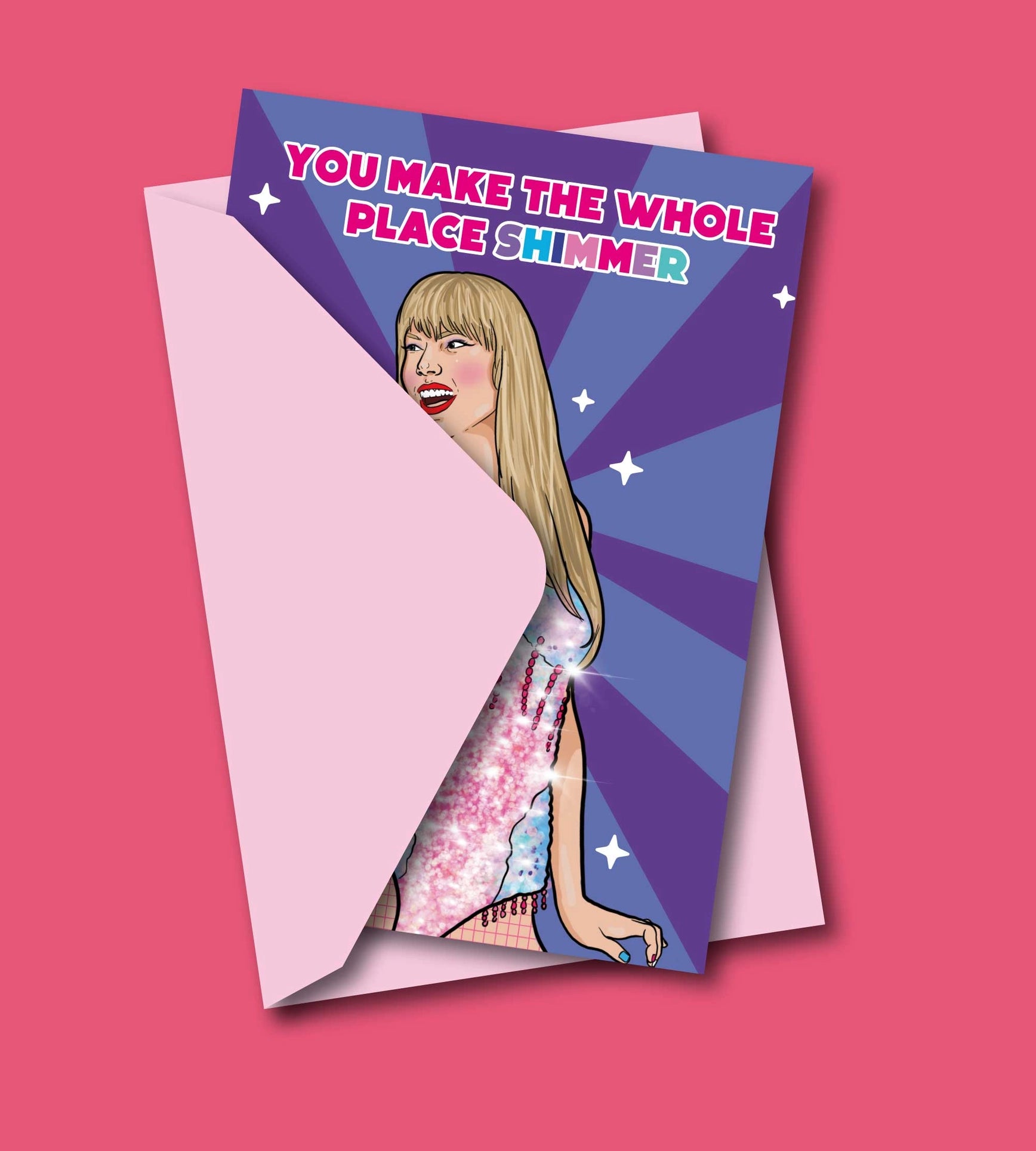 Tarjeta de felicitación You Make The Whole Place Shimmer Taylor Swift - Plastic Books