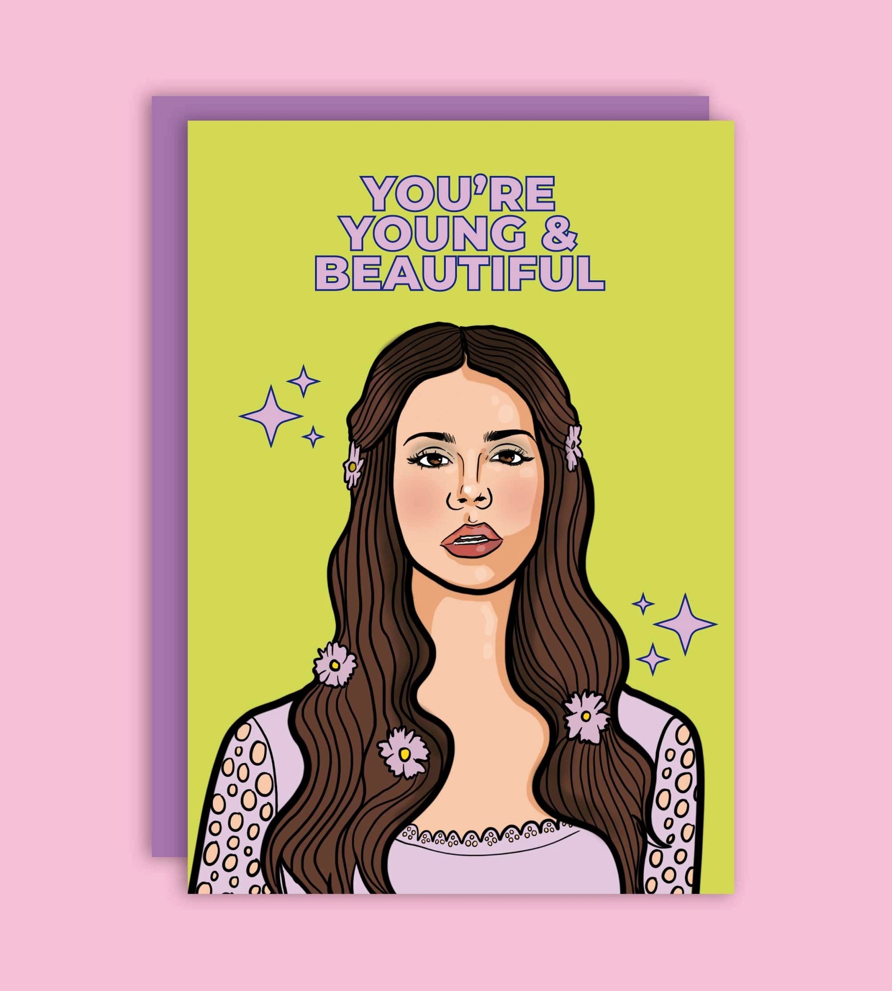 Lana Del Rey's Young &amp; Beautiful Greeting Card