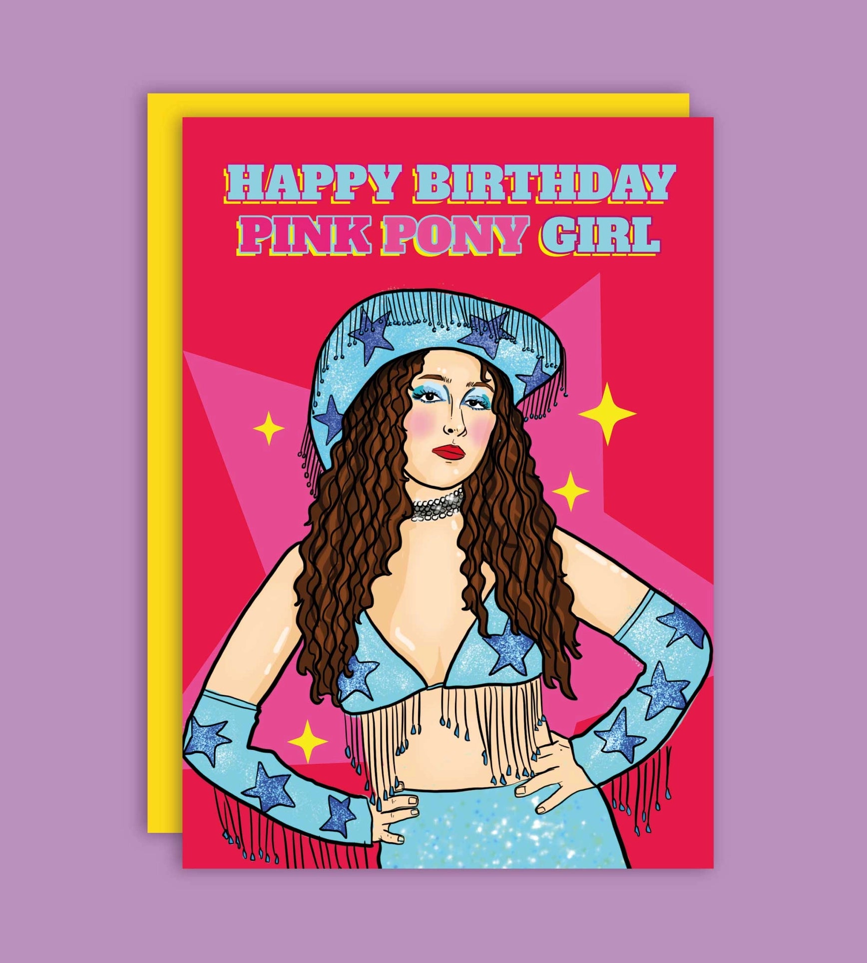 Chappell Roan's Pink Pony Girl Greeting Card