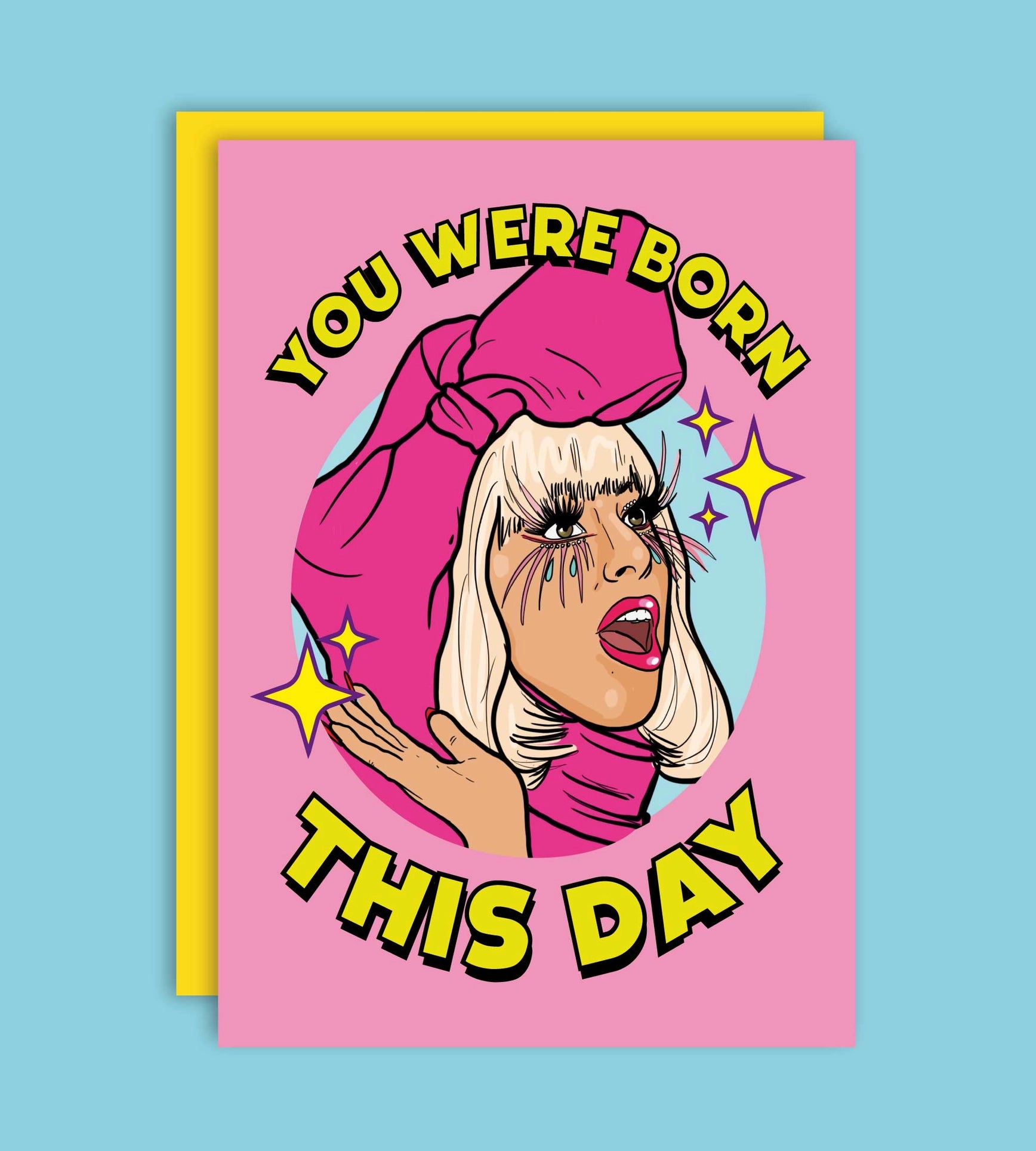 Lady Gaga Greeting Card - You Were Born This Day