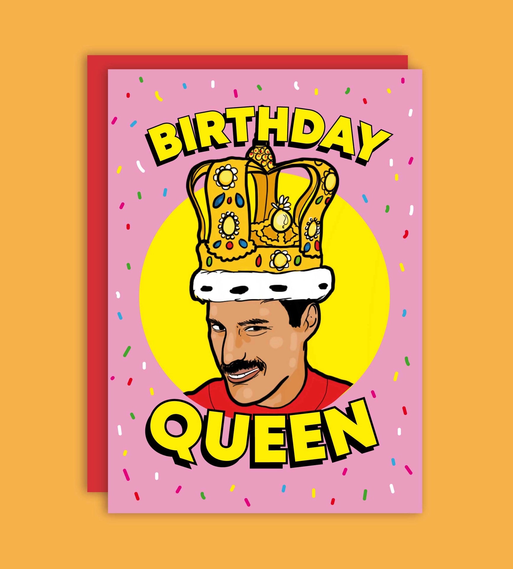 Tarjeta de felicitación "Feliz cumpleaños Queen" de Freddie Mercury