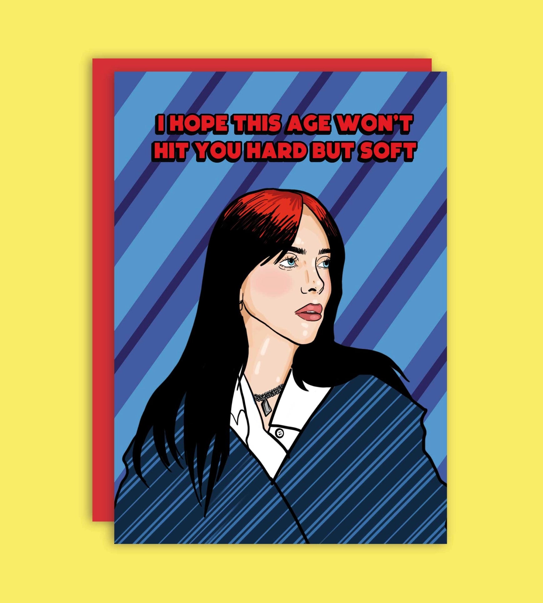 Tarjeta de felicitación para cumpleaños Hard and Soft de Billie Eilish