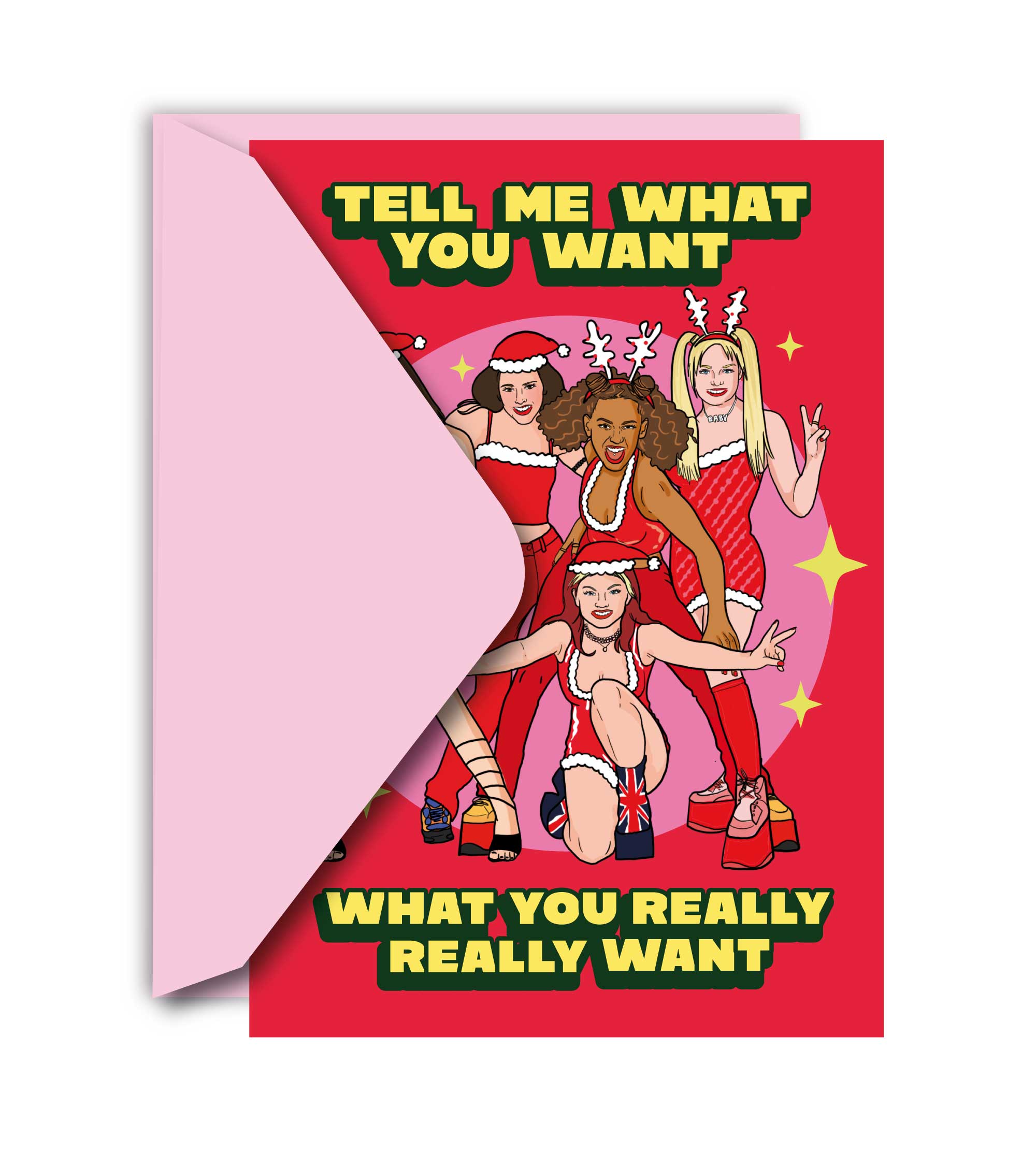 Dime lo que quieres Tarjeta de Felicitación de Navidad – Plastic Books