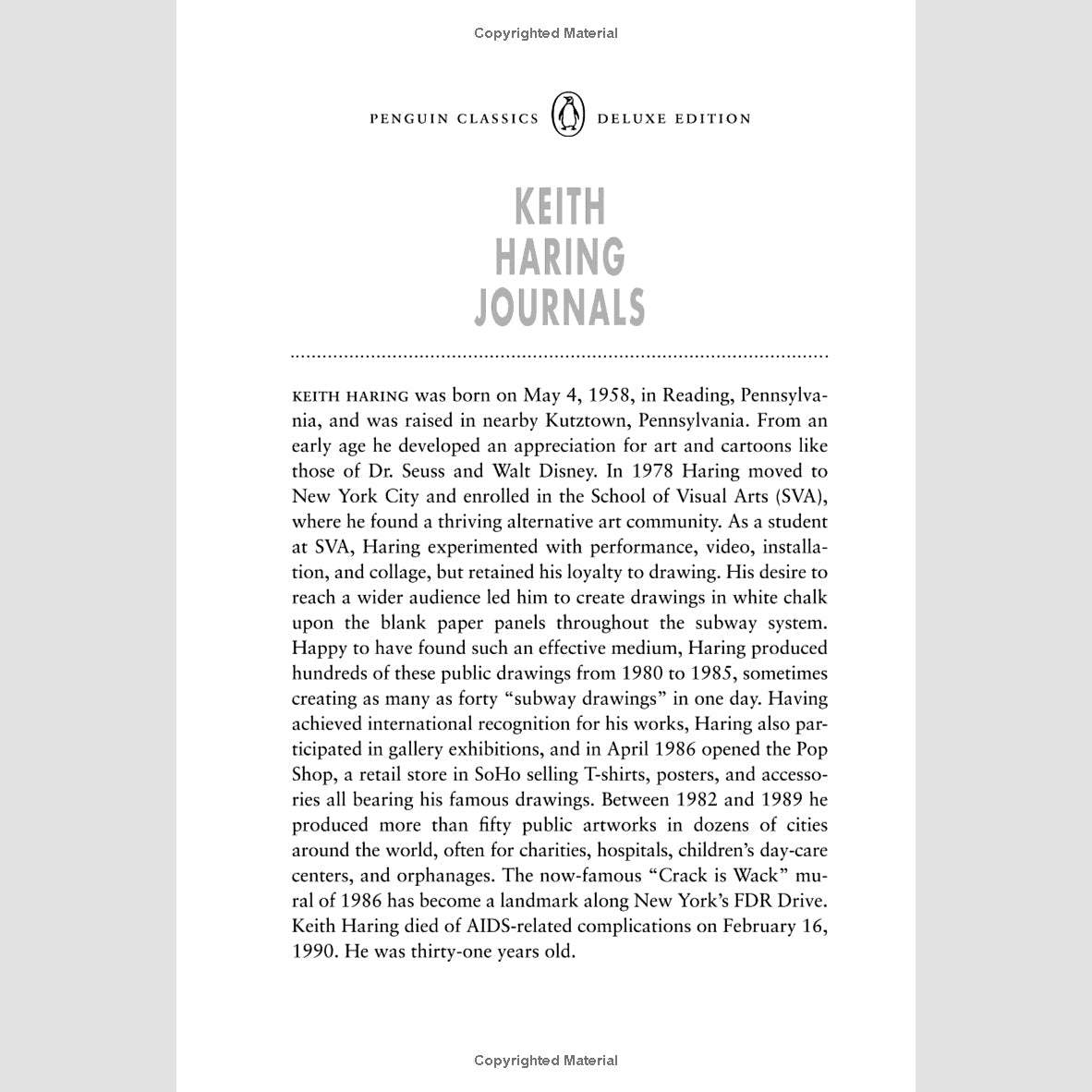 Keith Haring Journals: Diarios del artista – Plastic Books