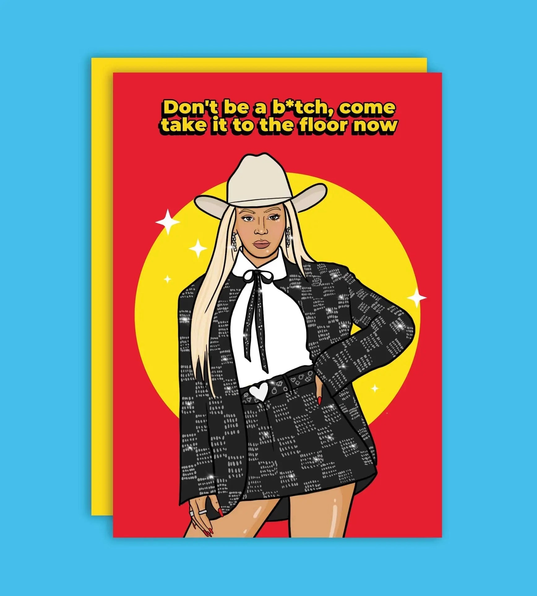 Targeta de felicitació Menja Take It To The Floor Now de Beyoncé Texas